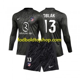 Atlético Madrid Jan Oblak 13 Målmand Børn Hjemme Fodboldsæt 2024-25 L/S (+ Korte bukser)